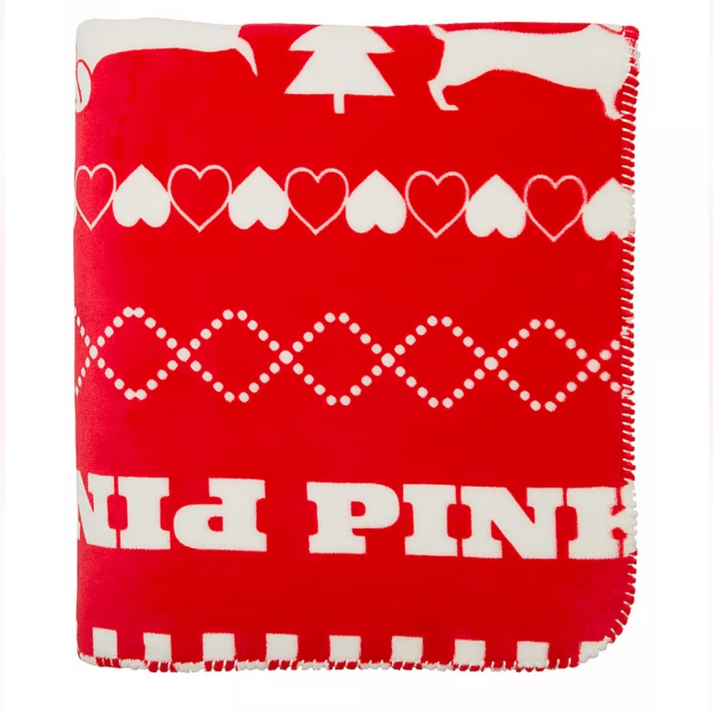 Victoria's Secret / Pink Plush Blanket - Picture 2 of 5